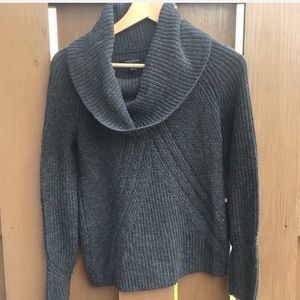 ANN TAYLOR chunky gray cowl neck sweater